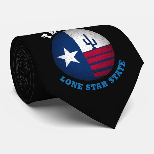 TEXAS LONE STAR FLAG STROPDAS (Opgerold)