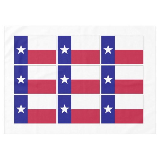 Texas Lone Star Flag Tafelkleed (Voorkant (Horizontaal))