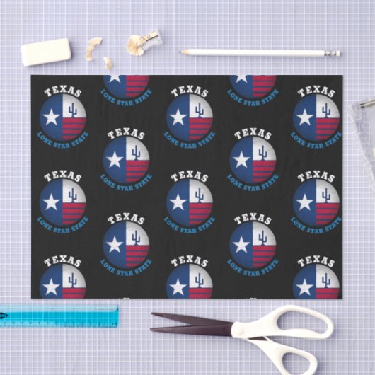 TEXAS LONE STAR FLAG TISSUEPAPIER (Craft)