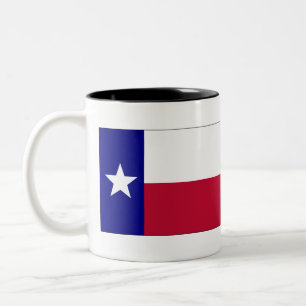 Texas Lone Star Flag Tweekleurige Koffiemok