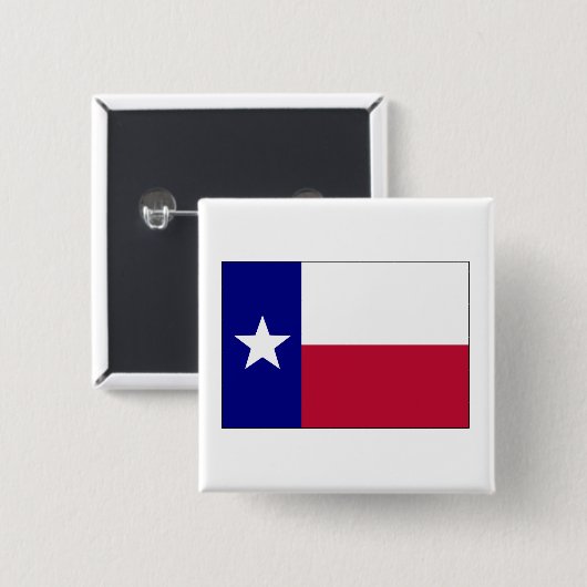 Texas Lone Star Flag Vierkante Button 5,1 Cm (Voorkant /achterkant)
