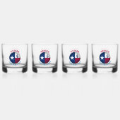 TEXAS LONE STAR FLAG WHISKY GLAS (Voorkant)