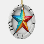 Texas Lone Star Kerstmis Keramisch Ornament (Rechts)