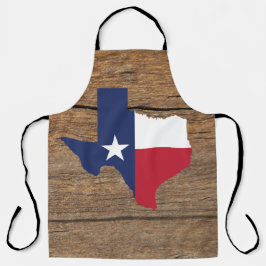 Texas Lone Star Map op Barnwood Schort