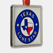 Texas Lone Star Metalen Ornament (Rechts)