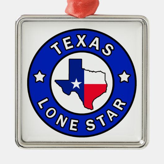 Texas Lone Star Metalen Ornament (Voorkant)
