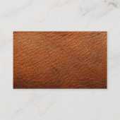 Texas Lone Star op bruin leder op Visitekaartje (Achterkant)