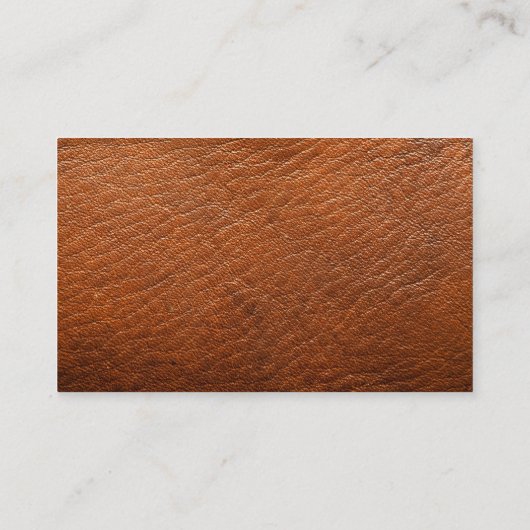 Texas Lone Star op bruin leder op Visitekaartje (Achterkant)