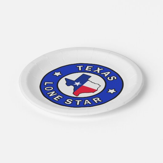 Texas Lone Star Papieren Bordje (Gekanteld)