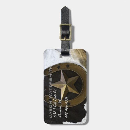 Texas Lone Star Pride Bagagelabel (Voorkant verticaal)