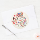 Texas - Lone Star Staat Ronde Sticker (Envelop)