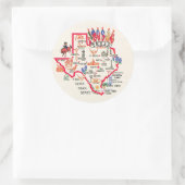 Texas - Lone Star Staat Ronde Sticker (Tas)