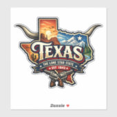 Texas Lone Star-staat Sticker (Vel)