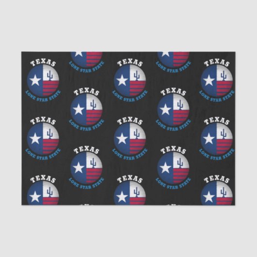 TEXAS LONE STAR STAATSVLAG TISSUEPAPIER (Voorkant)