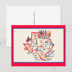Texas - Lone Star State Ansichtkaart  Briefkaart