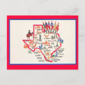 Texas - Lone Star State Ansichtkaart Briefkaart (Voorkant)