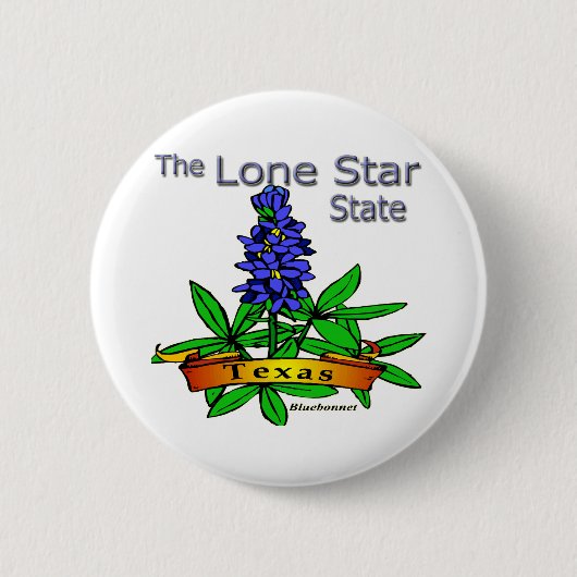 Texas Lone Star State Bluebonnet Ronde Button 5,7 Cm (Voorkant)