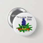 Texas Lone Star State Bluebonnet Ronde Button 5,7 Cm (Voorkant /achterkant)