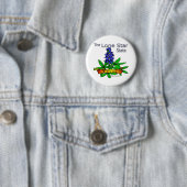 Texas Lone Star State Bluebonnet Ronde Button 5,7 Cm (In situ)