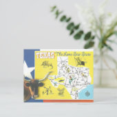 Texas Lone Star State Briefkaart (Staand voorkant)