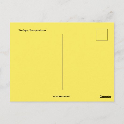 Texas  Lone Star State Briefkaart (Achterkant)