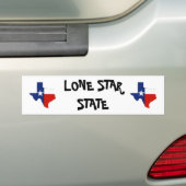 Texas Lone Star State Bumpersticker (Op auto)