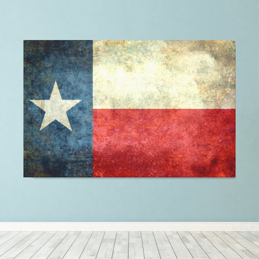 Texas - Lone Star State Canvas Afdruk (Insitu (Houten vloer))