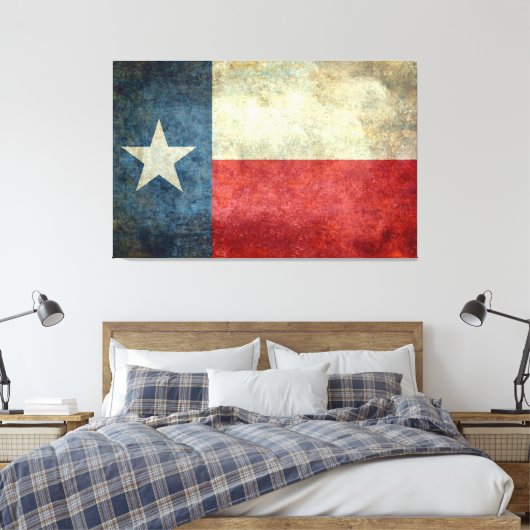Texas - Lone Star State Canvas Afdruk (Insitu (Slaapkamer))