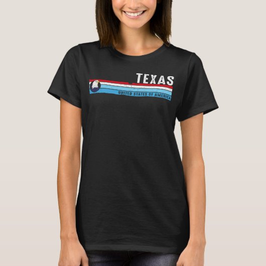 Texas Lone Star State EST 1845  Classic RET T-shirt (Voorkant)