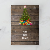 Texas Lone Star State Flag Map Holiday Card Feestdagen Kaart (Binnen)