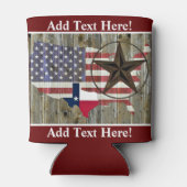 Texas Lone Star State Flag Map Koelbox Blikjeskoeler (Achterkant)