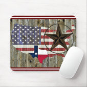 Texas Lone Star State Flag Map Muismat (Met muis)