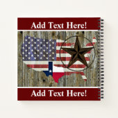 Texas Lone Star State Flag Map Notitieboek (Achterkant)