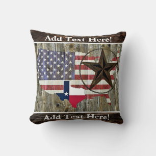 Texas Lone Star State Flag Map Sierkussen