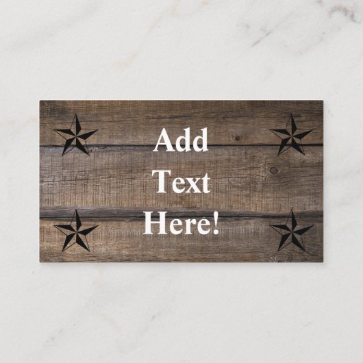 Texas Lone Star State Flag Map Visitekaartje (Achterkant)