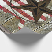 Texas Lone Star State Flag Map Wrapping Paper Cadeaupapier (Hoek)