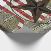 Texas Lone Star State Flag Map Wrapping Paper Cadeaupapier (Hoek)