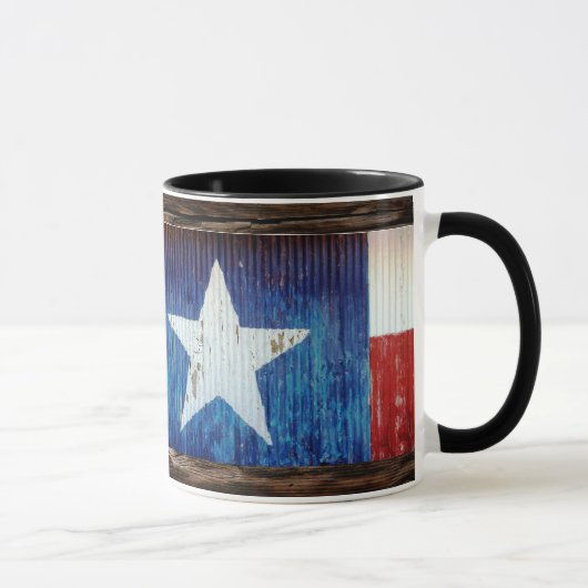 Texas Lone Star State Flag Rustic Mok (Rechts)