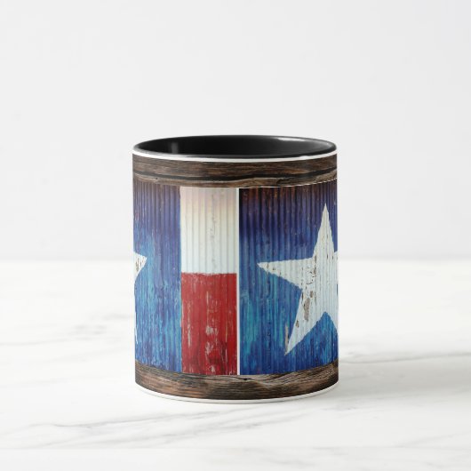 Texas Lone Star State Flag Rustic Mok (Midden)