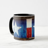 Texas Lone Star State Flag Rustic Mok (Voorkant links)