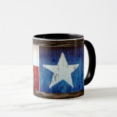 Texas Lone Star State Flag Rustic Mok (Voorkant rechts)