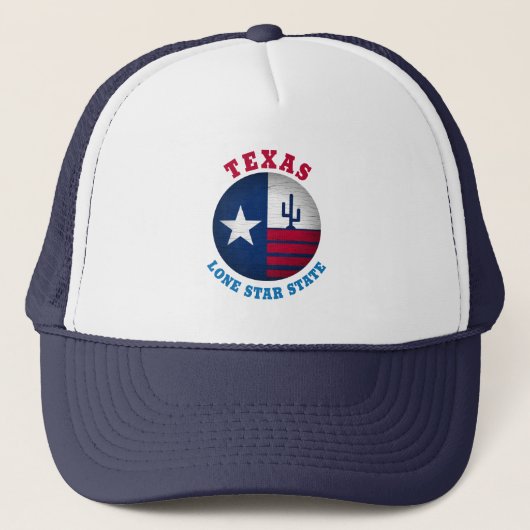 TEXAS LONE STAR STATE FLAG TRUCKER HOED PET (Voorkant)
