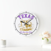 Texas Lone Star State Longhorn Grote Klok (Huis)