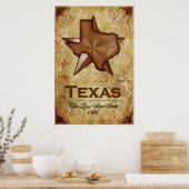 Texas - Lone Star State Poster (Keuken)