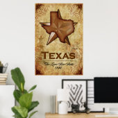 Texas - Lone Star State Poster (Thuiskantoor)
