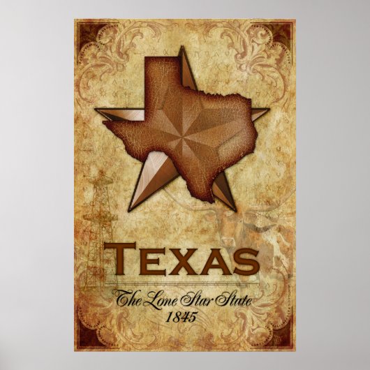 Texas - Lone Star State Poster (Voorkant)