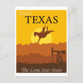  Texas Lone Star State Retro Travel Briefkaart