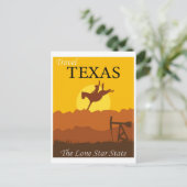 Texas Lone Star State Retro Travel Briefkaart (Staand voorkant)