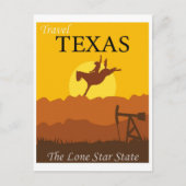 Texas Lone Star State Retro Travel Briefkaart (Voorkant)