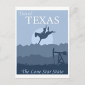 Texas Lone Star State Retro Travel Briefkaart (Voorkant)